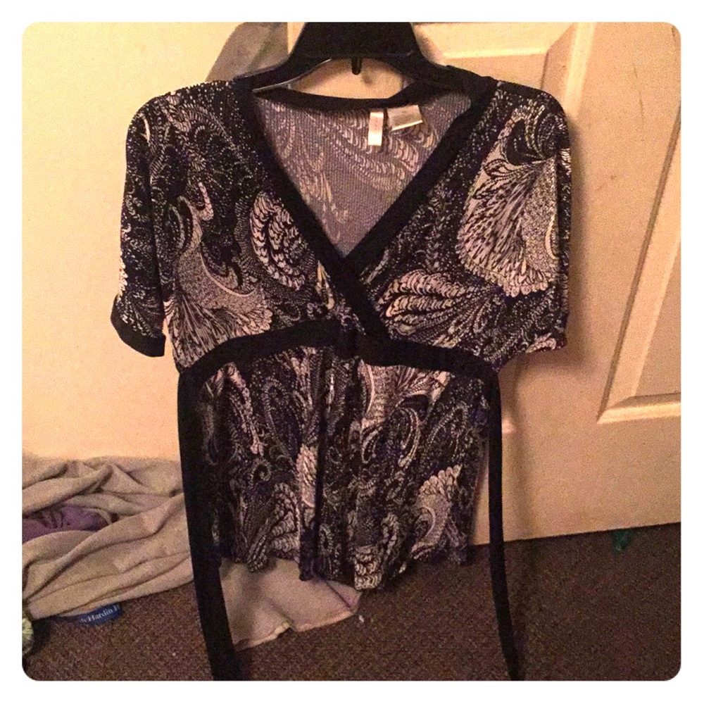 Black and White Paisley Shirt